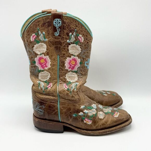 Macie Bean Little Girls Honey Bunch Western Boots / Square Toe - Big Kids 2